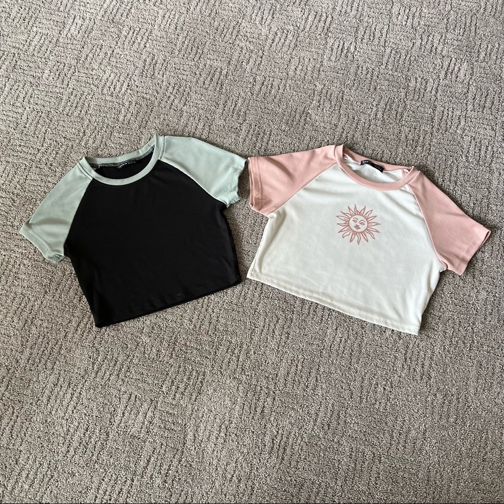 BUNDLE Shein Ribbed Short Sleeve Tees